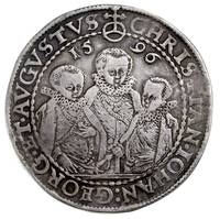 Krystian, Jan Jerzy i August 1591-1601, talar 1596, srebro 28.20 g, Kahnt 186, Merseb. 776, Schnee..