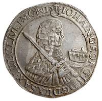 Jan Jerzy II 1656-1680, talar 1663 CR, Drezno, srebro 29.12 g, Kahnt 388, Merseb. 1174, Schnee 909..