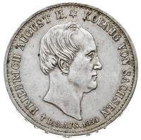 Fryderyk August II 1838-1854, talar 1854, Drezno, Thun 330, AKS 118, Jaeger 95, Dav. 882, minimaln..