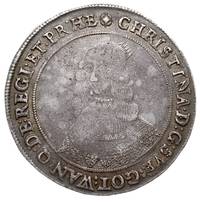 Krystyna 1632-1654, talar 1644, Sztokholm, odmiana z datą MDCXLIV, srebro 28.64 g, Dav. 4525, AAH ..