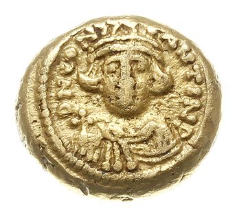 solidus (tremissis) 641-647, Kartagina, Aw: Popi