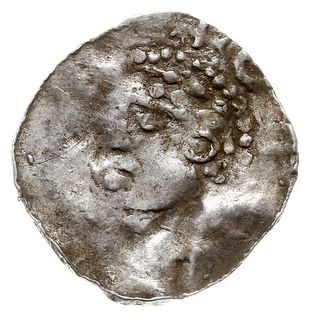 denar, Aw: Popiersie w lewo, Rw: Krzyż prosty, w polach cztery kulki z łukami, srebro 1.11 g, Dbg 428, Kluge -, ślady przebicia z innej monety