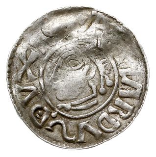 denar, Lüneburg lub Bardowik, Aw: Popiersie w lewo, BERNHARDVS DVX, Rw: Krzyz, fragmentaryczny napis NINONTEDN, srebro 1.33 g, Dbg. 585, Kluge 236