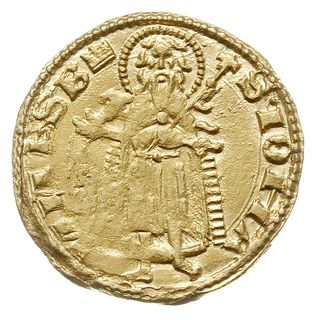 goldgulden 1342-1353, Aw: Lilia, LODOVICI REX, Rw: Postać św. Jana z berłem, S IOHANNES, korona na końcu napisu, złoto 3.54 g, Gum.H. 394, Huszár 512, Lengyel 3, Pohl B1