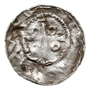 naśladownictwo denara krzyżowego, Aw: Krzyż i kółka, Rw: Krzyż kawalerski, srebro 1.17 g, jak CNP typ VI