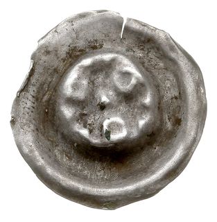 brakteat, Potrójna roślina, srebro 0.23 g, Fbg 1023, znany ze skarbu z Lichenia, ciekawa odmiana z kulkami