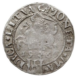 grosz 1536, Wilno, odmiana z literą I pod Pogonią, Ivanauskas 2S49-15, T. 7, bardzo ładny z delikatną patyną