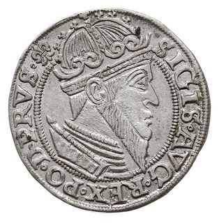 trojak 1557, Gdańsk, na awersie popiersie króla w obwódce, Iger G.57.1.a (R4), bardzo ładny i rzadki, dużo menniczego połysku