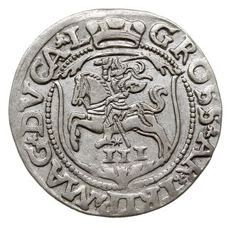 trojak 1562, Wilno, na awersie monogram, na rewe