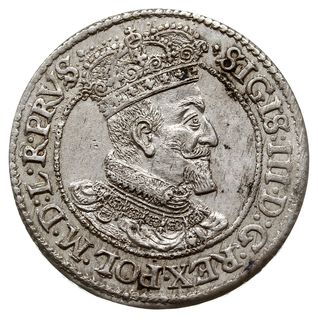 ort 1618, Gdańsk, na rewersie duże inicjały minc
