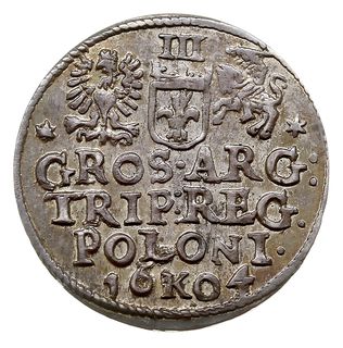 trojak 1604, Kraków, Iger K.04.1.a (R1), bardzo ładny, patyna