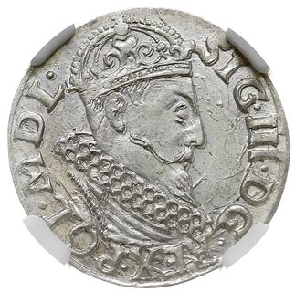 trojak 1620, Kraków, Iger K.20.1.a, moneta w pudełku NGC z certyfikatem MS64, rzadki w tak wyśmienitym stanie zachowania