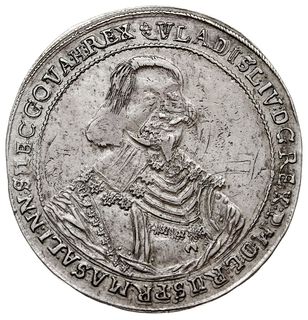 talar 1636, Elbląg, Aw: Popiersie króla trzy czw