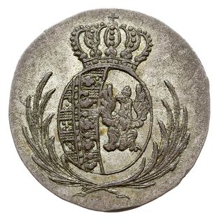 5 groszy 1812 IB, Warszawa, Plage 99, moneta przebita z 1/24 talara pruskiego, bardzo ładna