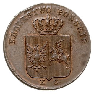 3 grosze polskie 1831, Warszawa, łapy Orła proste, Iger PL.31.1.a (R), Plage 282, mały defekt krążka, ale pięknie zachowane, patyna