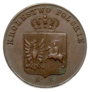 3 grosze polskie 1831, Warszawa, zgięte łapy Orła, Iger PL.31.2.a (R4), Plage 283 (R2), rzadkie i ładne, patyna