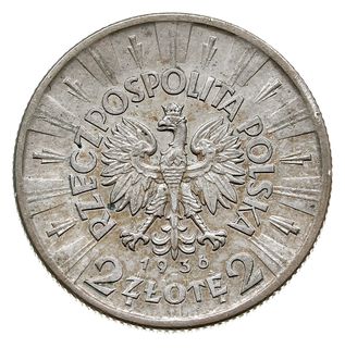 2 złote 1936, Warszawa, Józef Piłsudski, Parchimowicz 111.b, rzadki rocznik