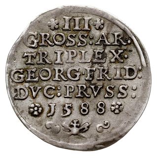 trojak 1588, Królewiec, Iger Pr.88.1.b/a (R3), B