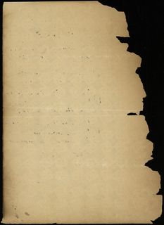 papier (tzw. gramówka) ze znakiem wodnym z zapisaną na nim recepturą papieru z 25.05.1940, znak wodny z plecionką wstążkową”, ze stemplem P.W.P.W., Lucow 829 (R10), prawdopodobnie nadpalony i oddarte nadpalone części, naderwania i załamania, unikalny dokument, egzemplarz z aukcji WCN 47/275
