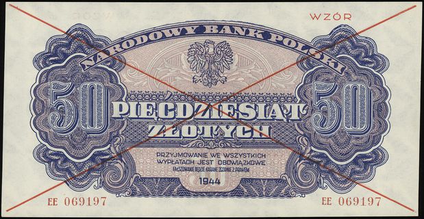 50 złotych 1944, w klauzuli OBOWIĄZKOWE”, seria 