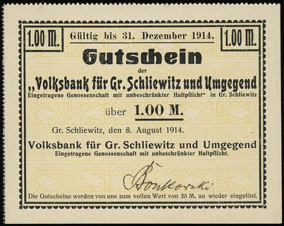 1 Marka 8.08.1914, podpis Bonkowski, Podczaski W-045.2.h, nakład 3.120 egzemplarzy