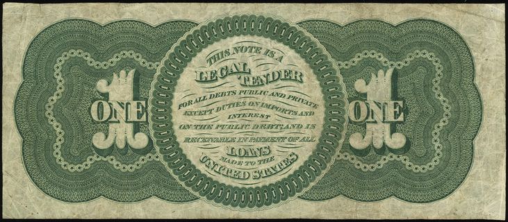 Legal Tender Note, 1 dolar 1.08.1862, seria 144 