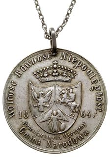 medalik z Matką Boską Częstochowską z 1864 r na 