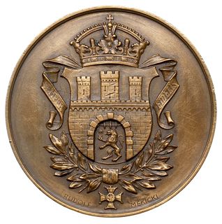 Jerzy Bajan, medal autorstwa Rudolfa Mękickiego, 1934 r., Aw: Śmigło, poniżej napis JERZEMU / BAJANOWI / ZWYCIĘZCY / W MIĘDZYNARODOWYM / TURNIEJU / LOTNICZYM / 1934 R. / MIASTO LWÓW, Rw: Herb Lwowa zwieńczony koroną i orderem Virtuti Militari u dołu, brąz 55 mm, Strzałkowski 753 (RR), bardzo rzadki
