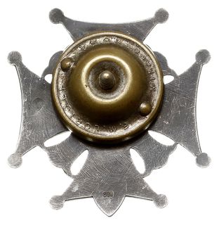 odznaka pamiątkowa 5 Kresowej Dywizji Piechoty, srebro 40 x 40 mm, emalia, na stronie odwrotnej próba 800, nakrętka sygnowana E.L.LORIOLI / MILANO ROMA, Sawicki/Wielechowski s 489