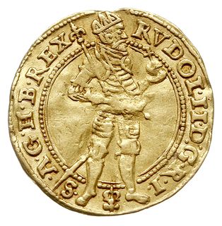 dukat 1587, Praga, złoto 3.44 g, Dietiker 430, F