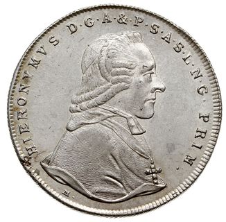 talar 1794, sygnatura M pod popiersiem, srebro 28.05 g, Probszt 2448, Zöttl 3234, pięknie zachowany