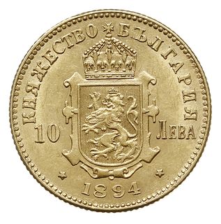 10 lewa 1894, złoto 3.23 g, Fr. 4, bardzo ładnie