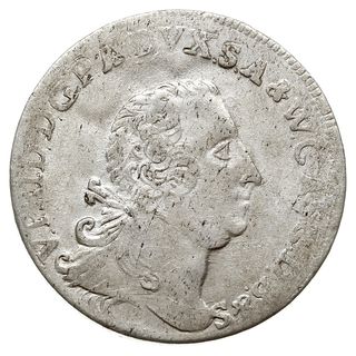 8 gute groschen 1758 B, Bernburg, Mann 613, bardzo ładne jak na ten typ monety