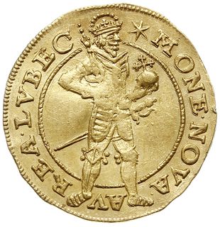 dukat 1646, złoto 3.43 g, Behrens - nie notuje, Fr. 1486, lekko gięty, ogromna rzadkość, nienotowany rocznik