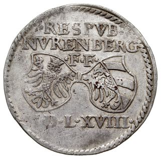 guldentaler (60 krajcarów) 1568, z tytulaturą Maksymiliana II, srebro 24.39 g, Dav. 82, Kellner 142, bardzo ładny