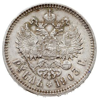 rubel 1903 (АР), Petersburg, Bitkin 57 (R), Kazakov 269, Adrianov 1903, rzadki, częściowa patyna