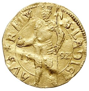 dukat 1592, złoto 3.48 g, Resch 97 - podobny, Fr