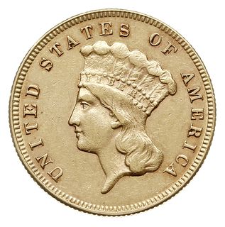 3 dolary 1874, Filadelfia, złoto 5.01 g, Fr. 124