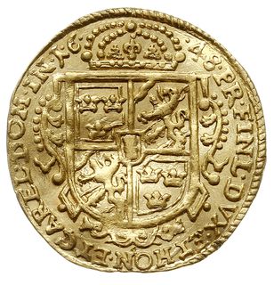 dukat 1648, Erfurt, złoto 3.42 g, AAJ 43 (R), Fr. 930, lekko gięty, ale ładnie zachowany i bardzo rzadki