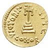 solidus 654-659, Konstantynopol, Aw: Popiersia cesarzy na wprost, Rw: Krzyż na czterostopniowym po..