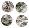 Saksonia, zestaw denarów krzyżowych, Kapliczka / Krzyż kawalerski, CNP typ II, razem 4 sztuki