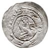 denar, 1157-1166, Aw: Popiersie z mieczem, Rw: Trzej książęta za stołem, srebro 0.36 g, Str. 58, S..