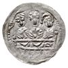 denar, 1157-1166, Aw: Popiersie z mieczem, Rw: Trzej książęta za stołem, srebro 0.36 g, Str. 58, S..