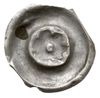 brakteat, Pięciolistna rozeta na łodydze, srebro 0.17 g, Fbg 987, pogięty