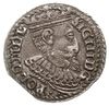 trojak 1599, Olkusz, Iger O.99.2.a, moneta z końcówki blachy, bardzo ładny, ciemna patyna