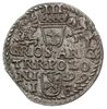 trojak 1599, Olkusz, Iger O.99.2.a, moneta z końcówki blachy, bardzo ładny, ciemna patyna