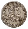trojak 1593, Ryga, Iger R.93.1.d, Gerbaszewski 20, moneta wybita z końcówki blachy, patyna