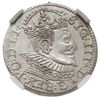 trojak 1594, Ryga, Iger R.94.1.b, Gerbaszewski 9, moneta w pudełku NGC z certyfikatem MS64, wyśmie..