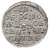 trojak 1619, Ryga, Iger R.19.3.b (R3), Gerbaszewski 2.12, T. 3, moneta w pudełku PCGS z certyfikat..