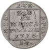 grosz srebrny (srebrnik) 1772, Warszawa, Plage 221, T. 12,w cenniku Berezowskiego 20 złotych, jede..